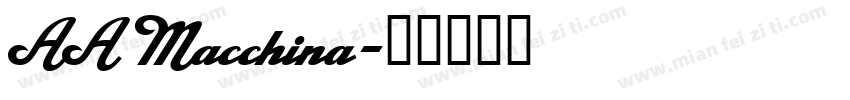 AA Macchina字体转换